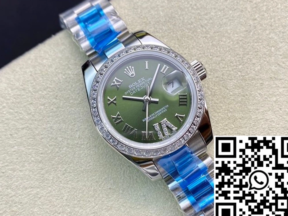 Green Dial 28MM Rolex BP Datejust Diamond-set Factory 0309